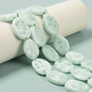 Green Moonstone Irregular Oval Beads 20x30mm 30x40mm 15.5" Strand