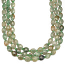 Natural Green Strawberry Quartz Faceted Flat Oval Beads Size 8x10mm 15.5" Strand