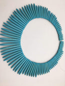blue howlite turquoise graduated spike Points beads