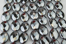 natural hematite faceted oval shape beads
