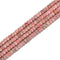 Natural Rhodochrosite Faceted Rondelle Beads 2x3mm 3x4mm 15.5" Strand