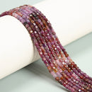 Gradient Natural Ruby Faceted Cube Beads Size 3mm 15.5'' Strand