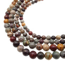 cherry creek jasper smooth round beads