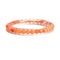 Orange Aventurine Smooth Round Elastic Bracelet Beads Size 5mm 7.5'' Length