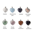 02 Natural Gemstone Heart Shape Charm Pendant Size 20mm 6PCS Per Bag Sold by Bag