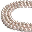 Light Gray Shell Pearl Matte Round Beads Size 6mm 8mm 10mm 15.5'' Strand