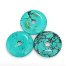 turquoise donut circle pendant