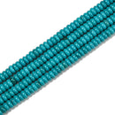 Blue Geen Turquoise Smooth Rondelle Beads Size 3x6mm 5x8mm 15.5'' Strand
