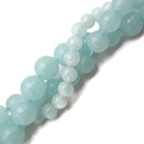 Aqua Dyed Quartz Smooth Round Beads 6mm 8mm 10mm 15.5" Strand