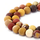 mookaite jasper matte round beads