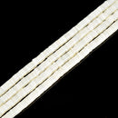 Iridescent White Mother of Pearl MOP Shell Heishi Disc 2x4mm to 2x8mm 15.5''Str