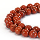 natural red poppy jasper smooth round bracelet