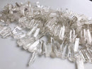 Clear Quartz Smooth Graduated Stick Points Beads Size 14-60mm 15.5" Strand