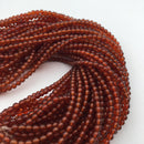 carnelian smooth round gemstone beads