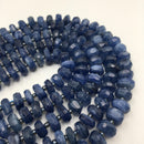 natural kyanite faceted rondelle beads