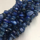 natural blue kyanite irregular pebble nugget chips beads