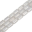 Clear Quartz Faceted Cylinder Beads Size 10x16mm 15.5'' Strand