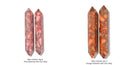 Mix Gemstone Dolomite with Zinc Alloy Double Point Size 15x100mm Sold by Piece