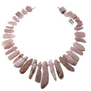 natural kunzite graduated irregular slice Sticks Points beads 