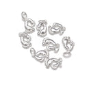 925 Sterling Silver Baby Feet Footprints Charm Pendant Size 10x13mm 3pcs per Bag