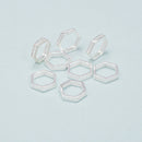 925 Sterling Silver Hollow Star Beads Size 10mm 6pcs per Bag