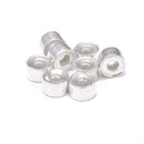 925 Sterling Silver Large Hole Rondelle Beads Size 6.5x11mm 2pcs per Bag