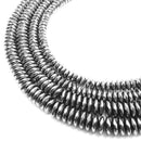 natural hematite faceted rondelle beads