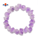 rough amethyst nugget elastic bracelet