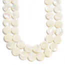 white or natural color mop mother of pearl flat beads