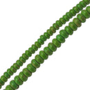 green howlite turquoise smooth rondelle beads