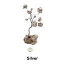 Chalcopyrite Rose Gold Silver Peacock Rainbow Ore Wire Wrap Bonsai Tree of Life