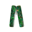 Natural Malachite With Pyrite Pendant Earrings Sold Per Pair