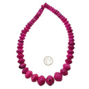 dyed turquoise graduated barrel rondelle beads