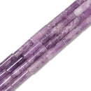 Natural Light Lepidolite Cylinder Tube Beads Size 4x13mm 15.5'' Strand