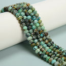 Natural African Turquoise Faceted Rondelle Beads Size 4x6mm 15.5'' Strand
