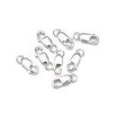 925 Sterling Silver Square Lobster Clasp Size 3x8mm 4x10mm 7-10pcs Per Bag
