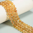 Grade A Natural Citrine Smooth Round Beads Size 6mm 8-8.5mm 10mm 12mm 15.5'' Strand