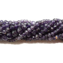 Natural Amethyst Faceted Rondelle Beads 4x6mm 5x8mm 15.5" Strand