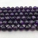 natural amethyst faceted round beads