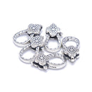 925 Sterling Anti-Silver Four-Leaf Clover Clasp Size10x20mm 1PCS Per Bag