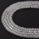 clear k crystal glass faceted rondelle beads
