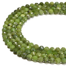 Natural Canadian Nephrite Jade Faceted Round Beads Size 6mm 15.5'' Strand
