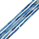 Blue Stripe Agate Cylinder Tube Beads Size 4x13mm 15.5'' Strand