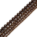 Natural Dark Orange Garnet Smooth Round Beads Size 4mm 6mm 8mm 10mm 15.5''Strand