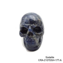 Sodalite / Lapis Lazuli / Labradorite/Jade Carved Halloween Skull Size 2''