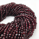 natural garnet faceted pebble nugget beads