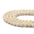 Natural River Stone Faceted Round Size 4mm 6mm 8mm 10mm 12mm 15.5" Strand