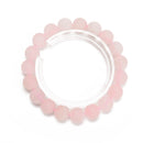 Rose Quartz Bracelet Matte Round Size 8mm 10mm 7.5" Length
