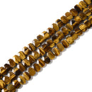 Yellow Tiger's Eye Rectangle Slice Faceted Octagon Beads Approx 10x14mm 15.5" Strand