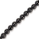 Black Agate Maltese Cross Shiny Design Matte Round 6mm 8mm 10mm 15.5" Strand